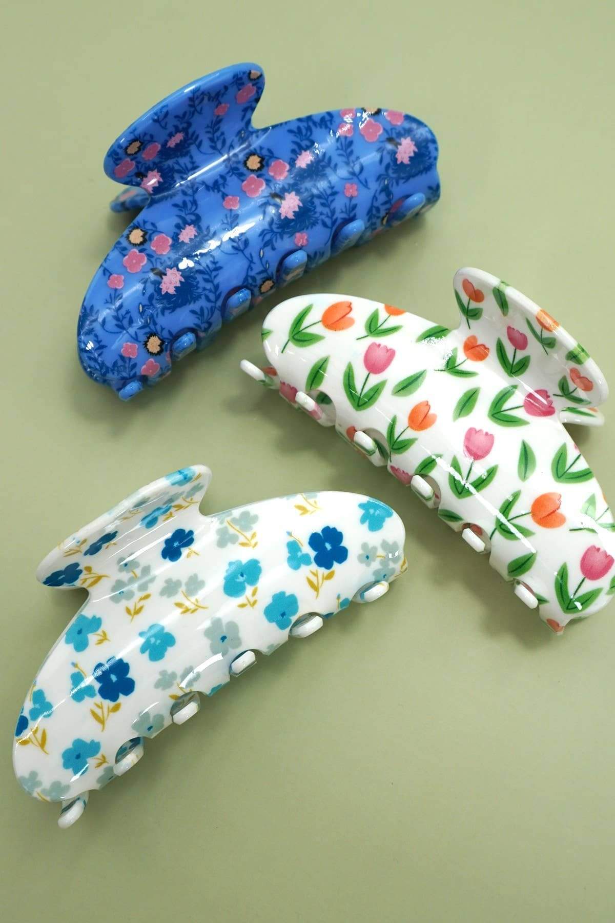 FLORAL FLOWER COTTAGECORE HAIR CLAW CLIPS | 40H988: C