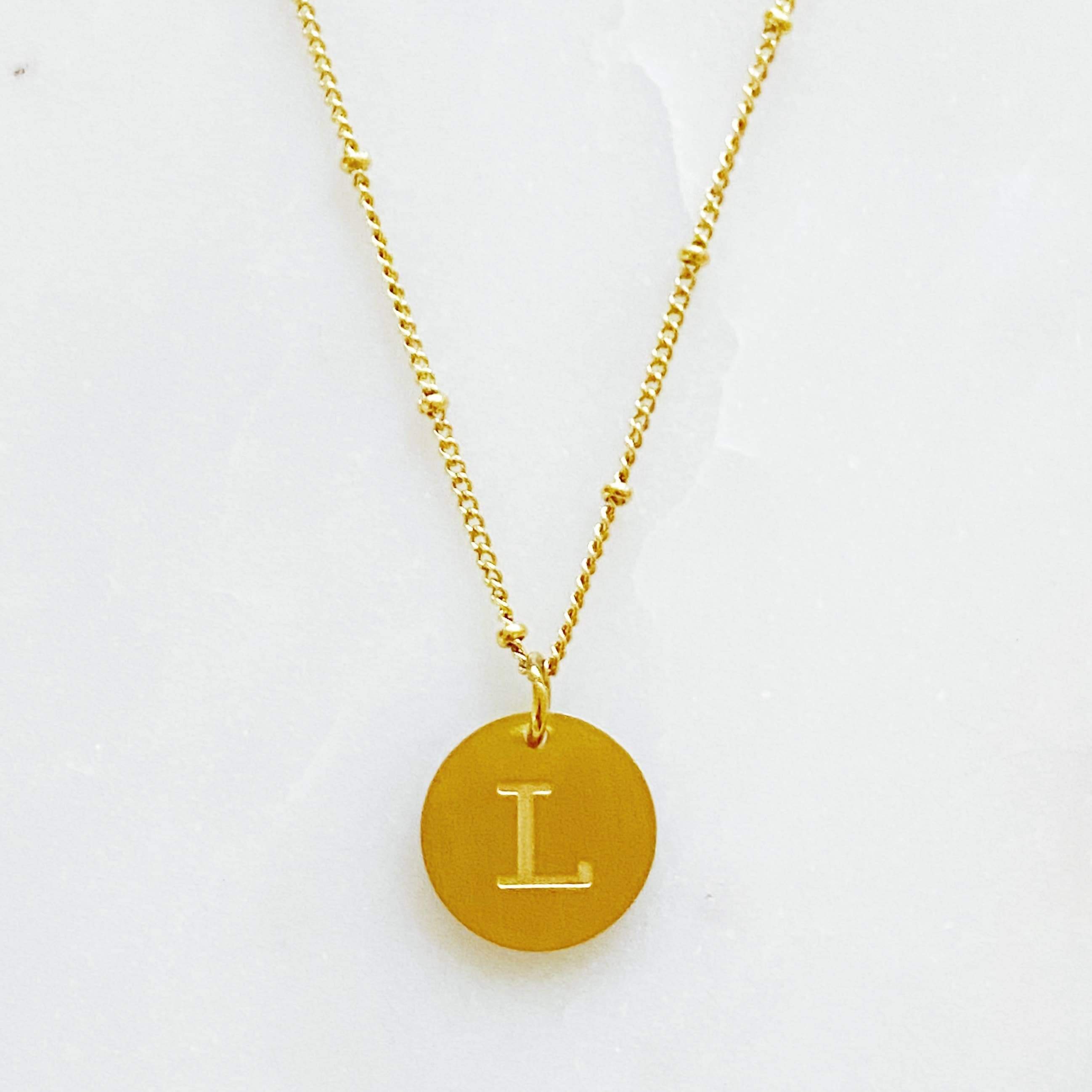 Ellison + Young: Singular Charm Initial Necklace: A