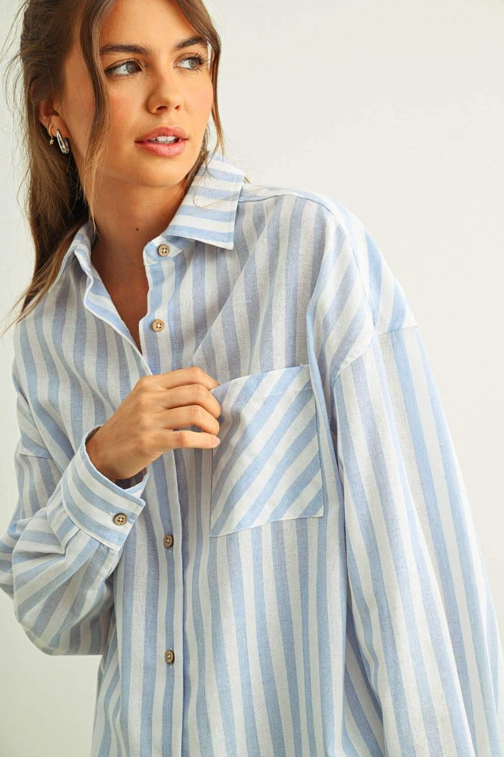 The Coastal Classic | Relaxed Blue Striped Cotton Button-Down
