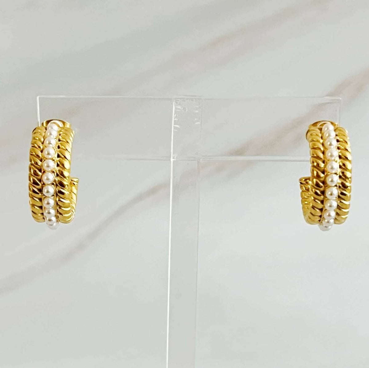 My Lady Pearl Mix Hoop Earrings
