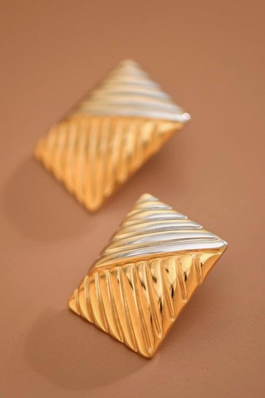 18k Gold Plated Stud Earrings