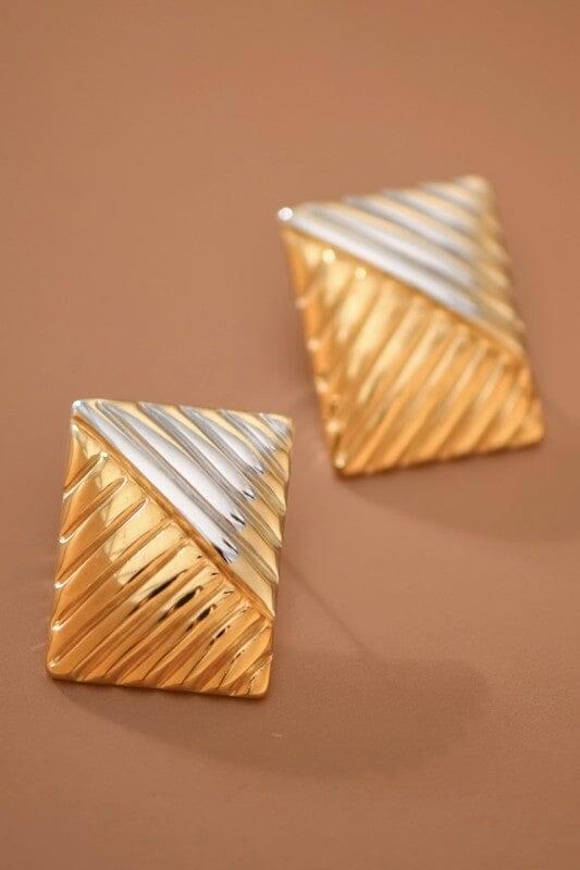 18k Gold Plated Stud Earrings