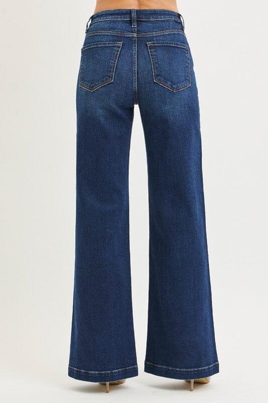 RISEN Tall High-Rise Wide Leg Jeans - Dark Wash (33" Inseam)