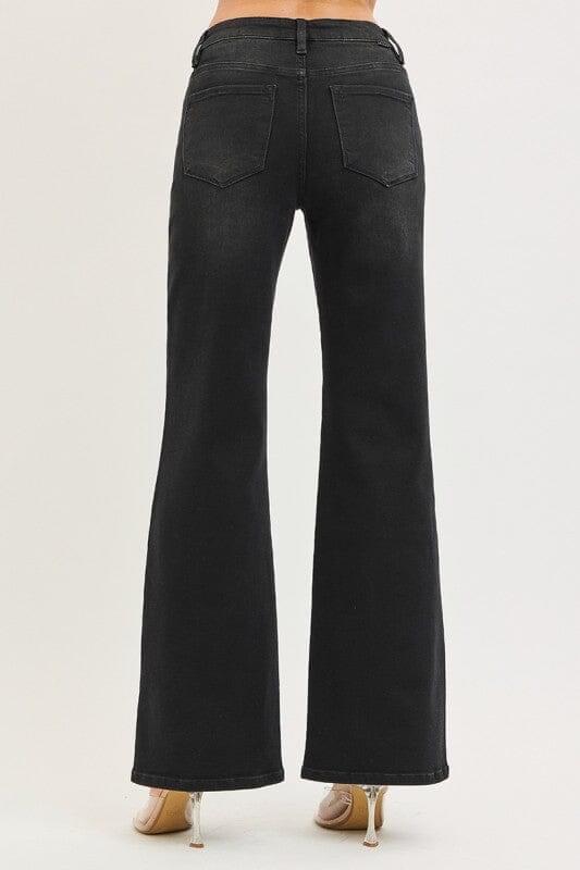 RISEN Tummy Control High Rise Wide Leg Jeans