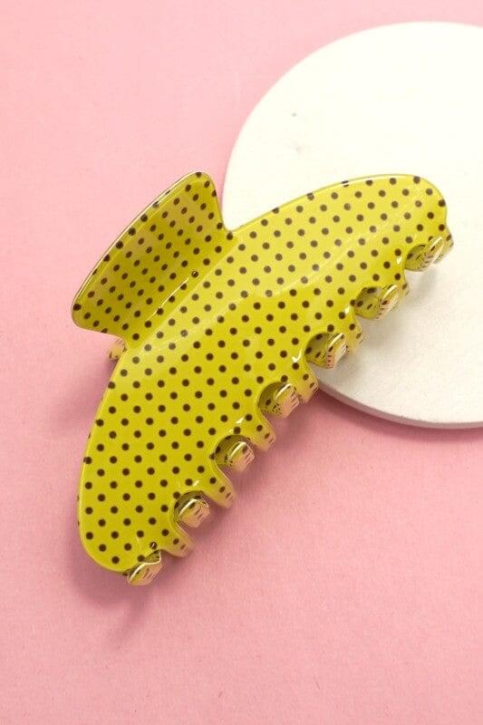 Polka Dot Hair Claw Clip