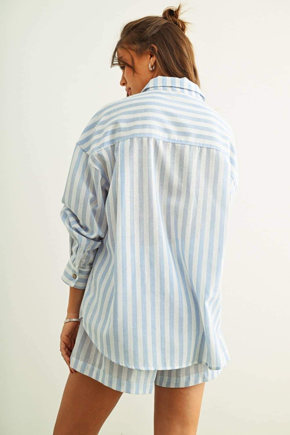 The Coastal Classic | Relaxed Blue Striped Cotton Button-Down