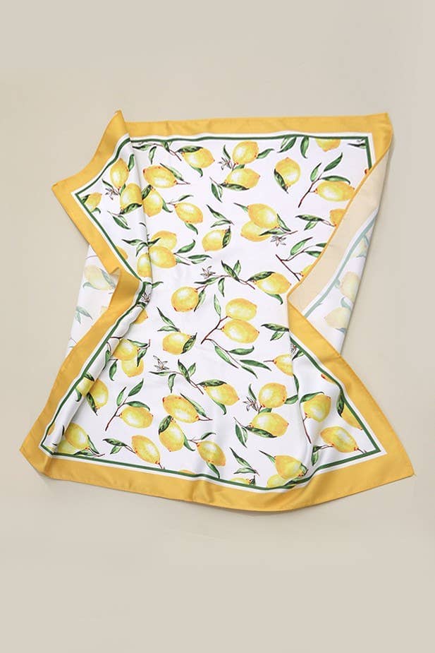 LEMON SILKY FEEL BANDANA SCARF | 40SC613 LEMON: LEMON