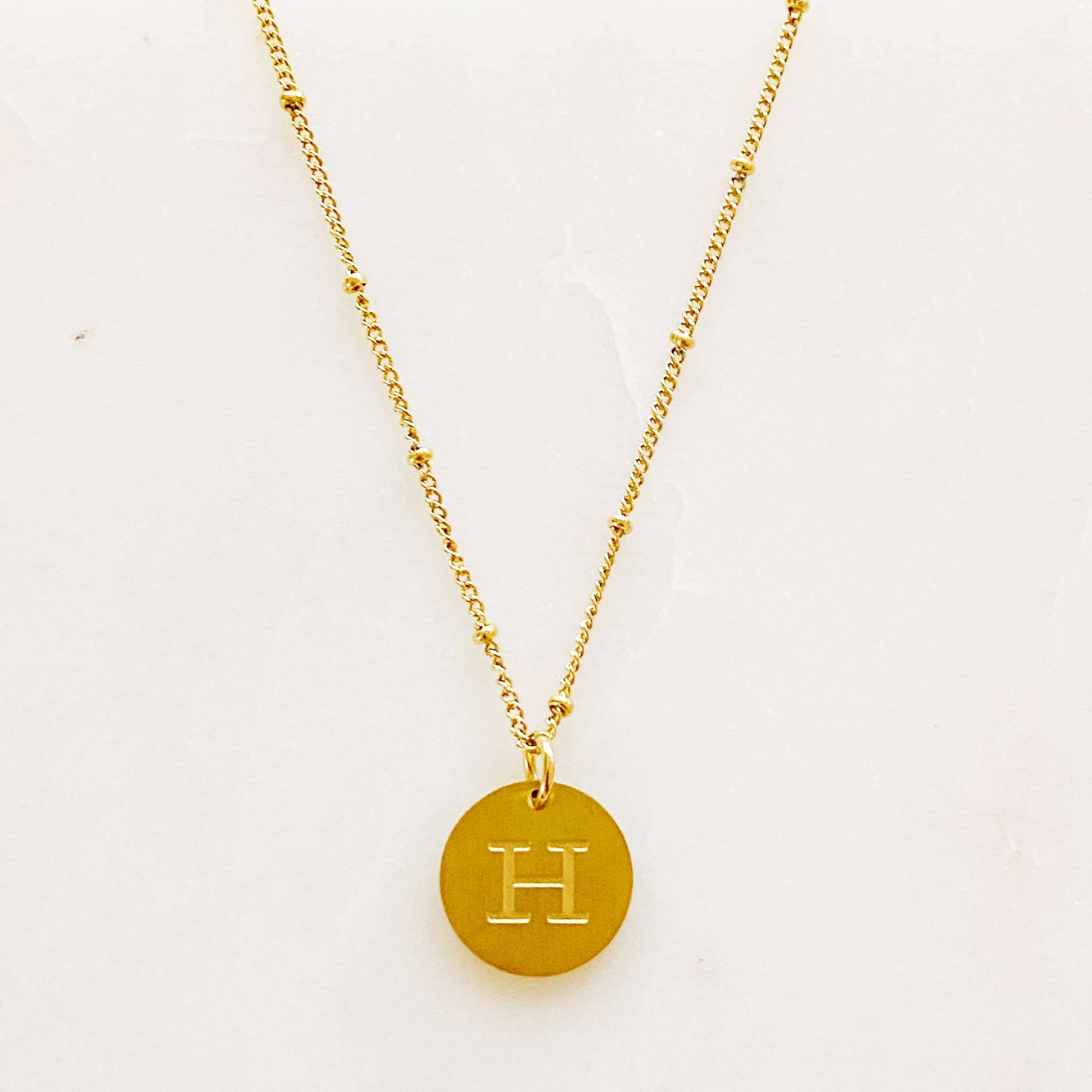 Ellison + Young: Singular Charm Initial Necklace: A