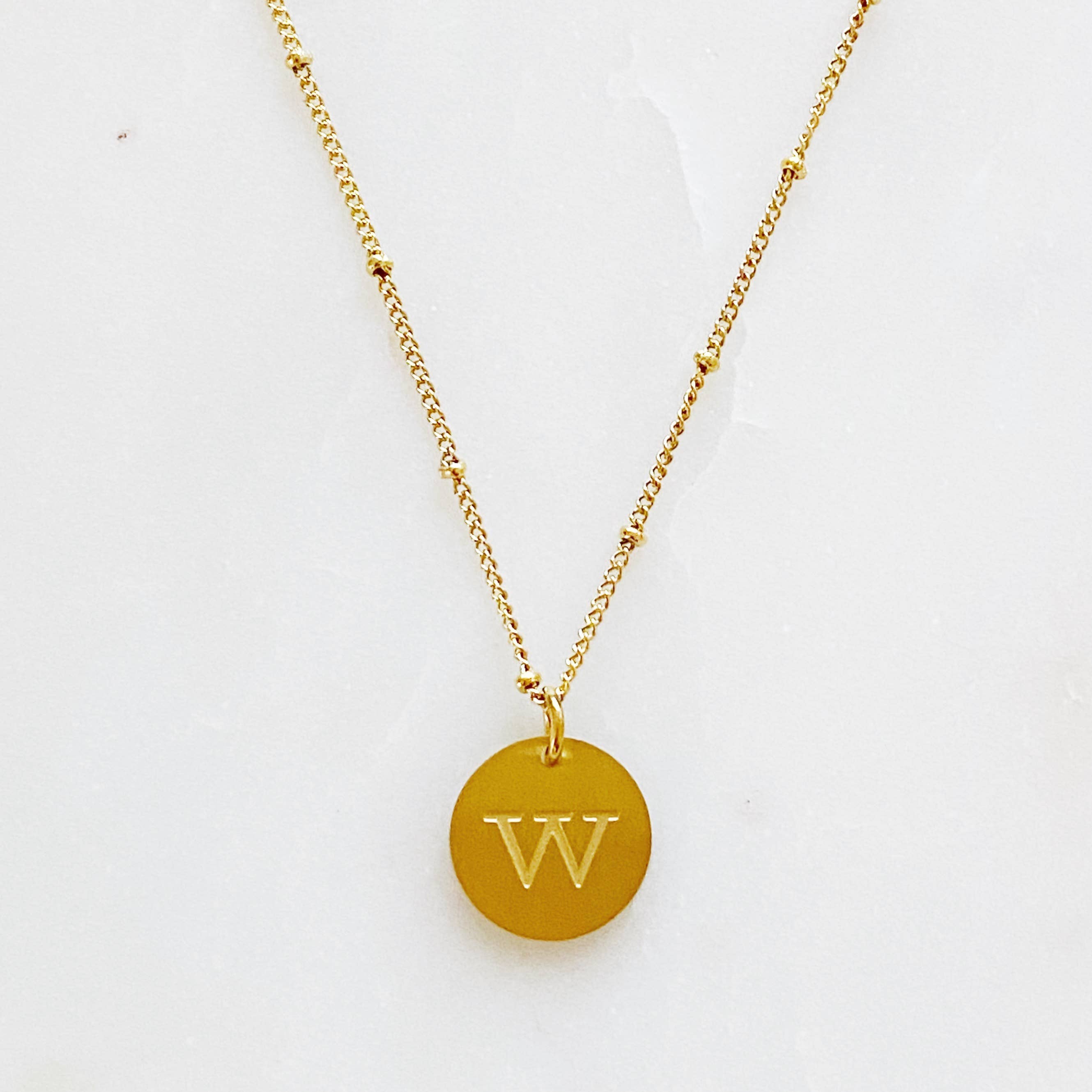 Ellison + Young: Singular Charm Initial Necklace: A