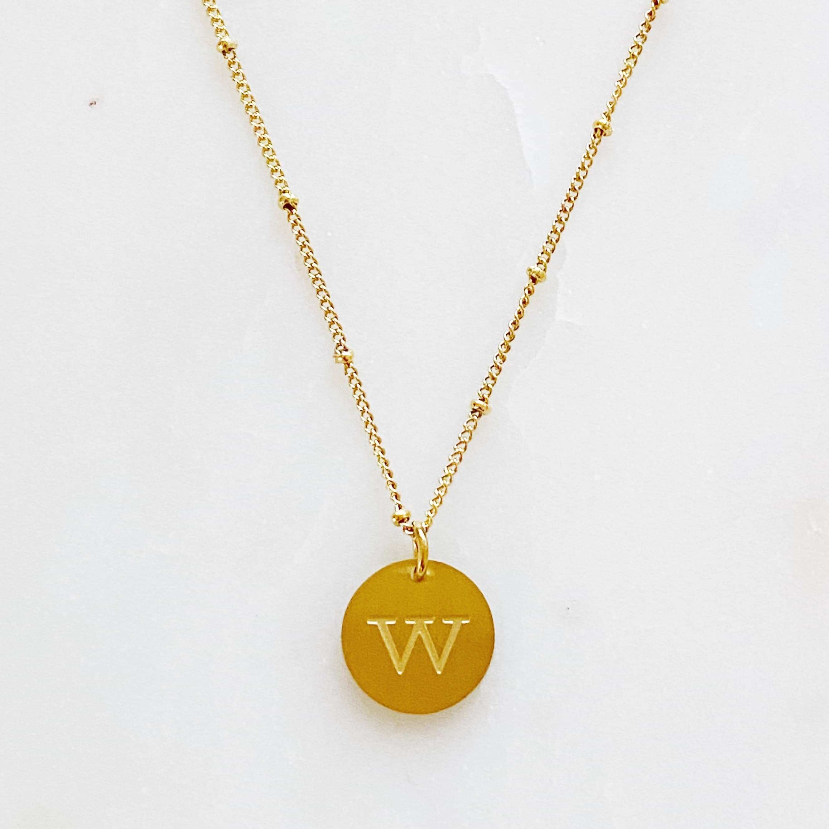 Ellison + Young: Singular Charm Initial Necklace: A