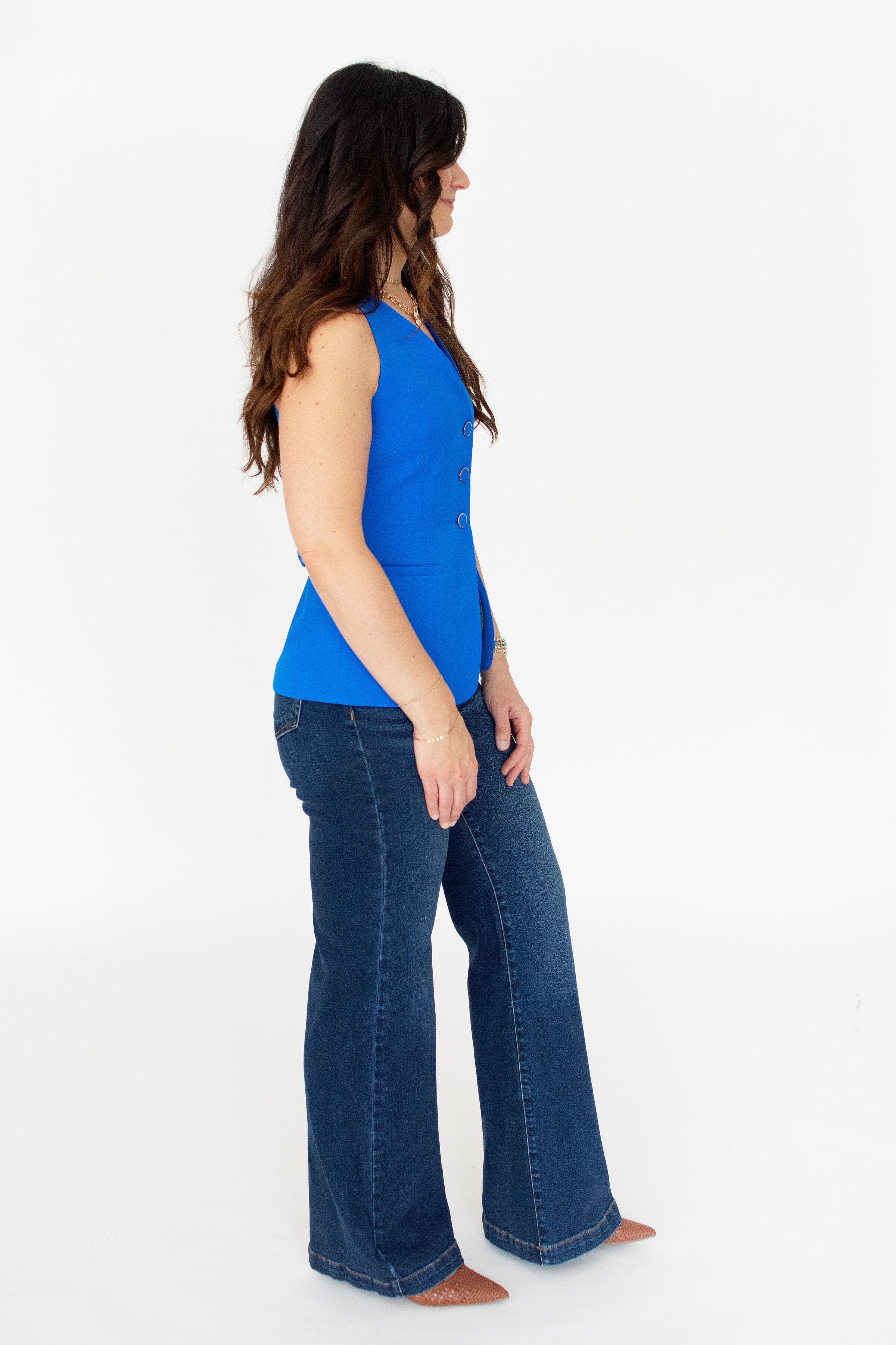 Electric Blue Tailored Vest