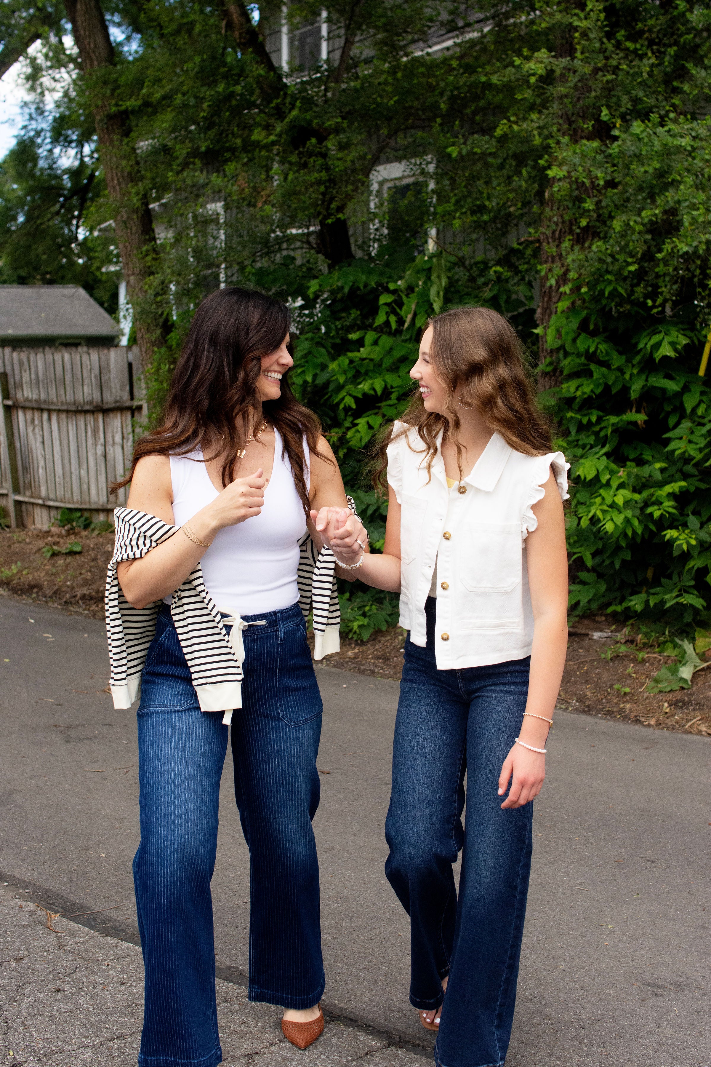 RISEN Dark Slouchy Drawstring Wide Leg Jeans