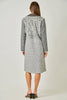 61271 Mixed Media Long Coat: Grey Mix / Small