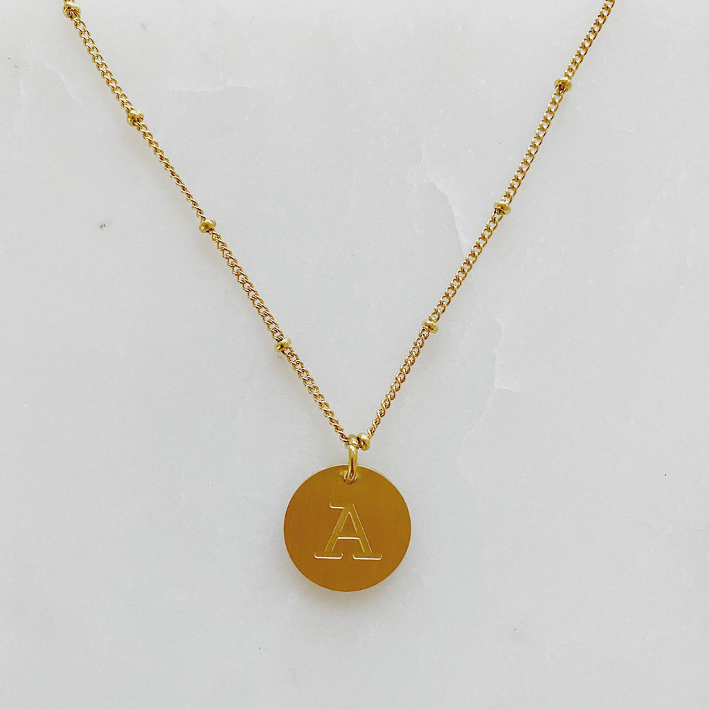 Ellison + Young: Singular Charm Initial Necklace: A