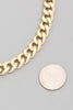 Gold Thick Curb Chain Choker Necklace