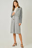 61271 Mixed Media Long Coat: Grey Mix / Small