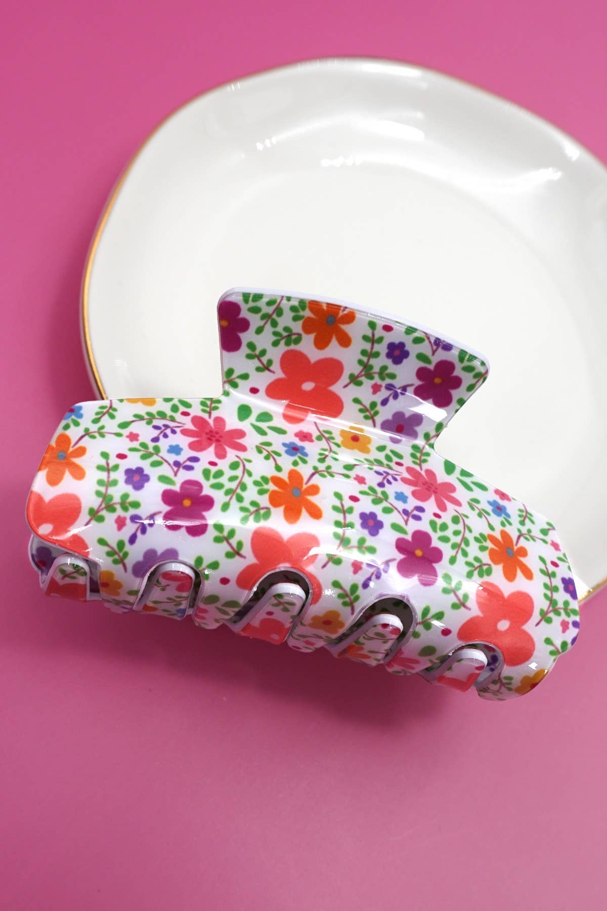 FLORAL FLOWER COTTAGECORE HAIR CLAW CLIPS | 40H954: FRORAL B