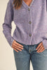 Purple Boxy Knit Cardigan