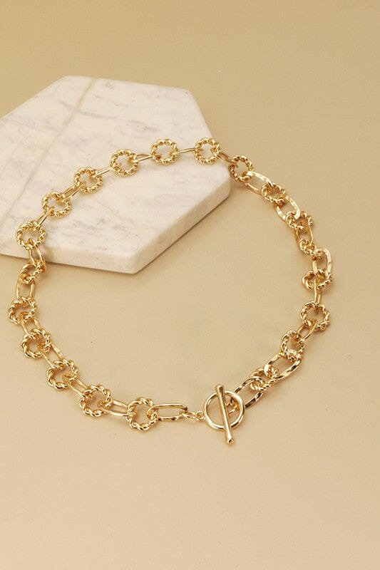 Gold Twist Chain Necklace