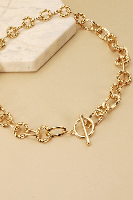 Gold Twist Chain Necklace