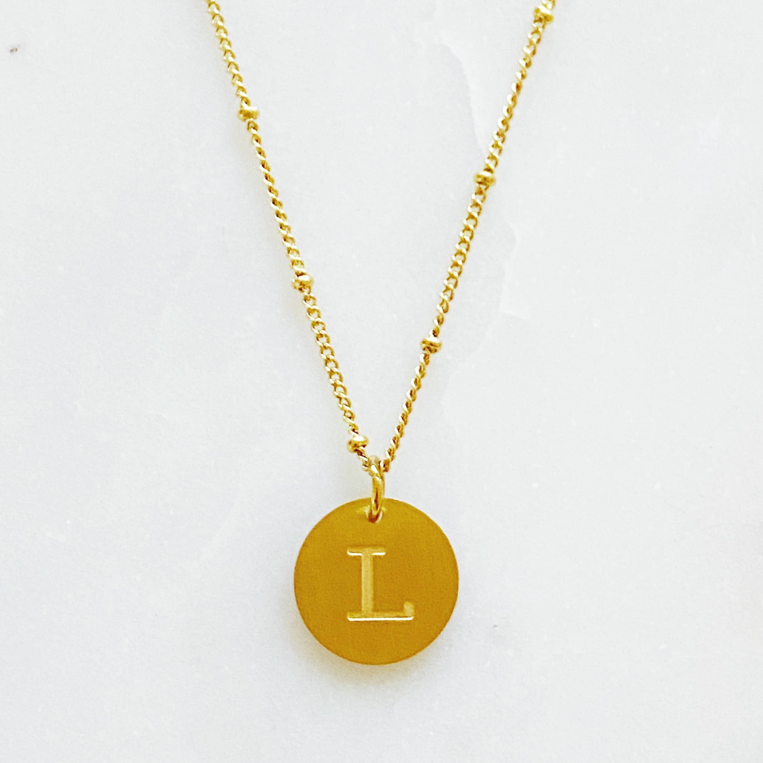 Ellison + Young: Singular Charm Initial Necklace: A