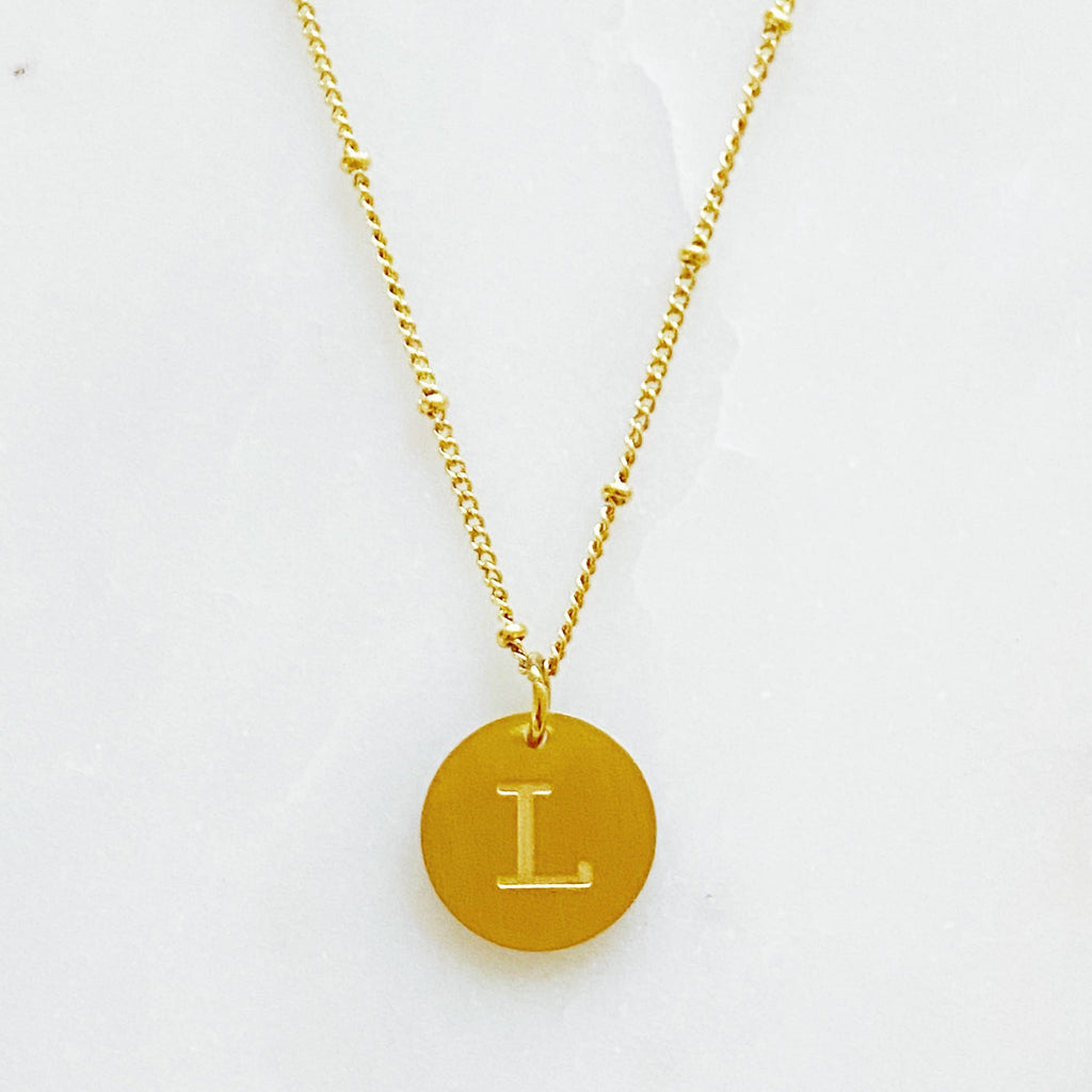 Ellison + Young: Singular Charm Initial Necklace: A