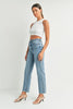 Medium High Rise Clean Straight Leg Jeans