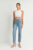 Medium High Rise Clean Straight Leg Jeans