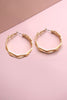 Gold Octagon Wire Hoop Earrings