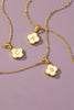 Mother of Pearl Clover Pendant Initial Necklace
