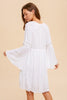 White Lace Detail Babydoll Dress