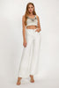 RISEN White High Rise Wide Leg Jeans