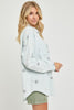 Ice Blue Oversized Star Print Shirt