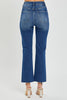 High Rise Ankle Straight Leg Jeans