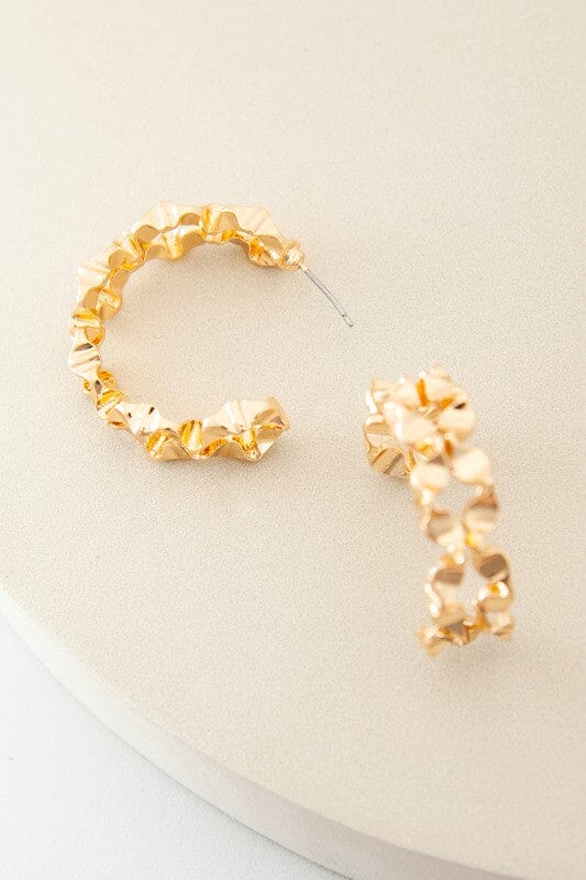 Gold Geo Hoop Earrings