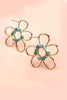 Bead Gold Flowern Shape Earrings