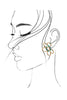 Bead Gold Flowern Shape Earrings
