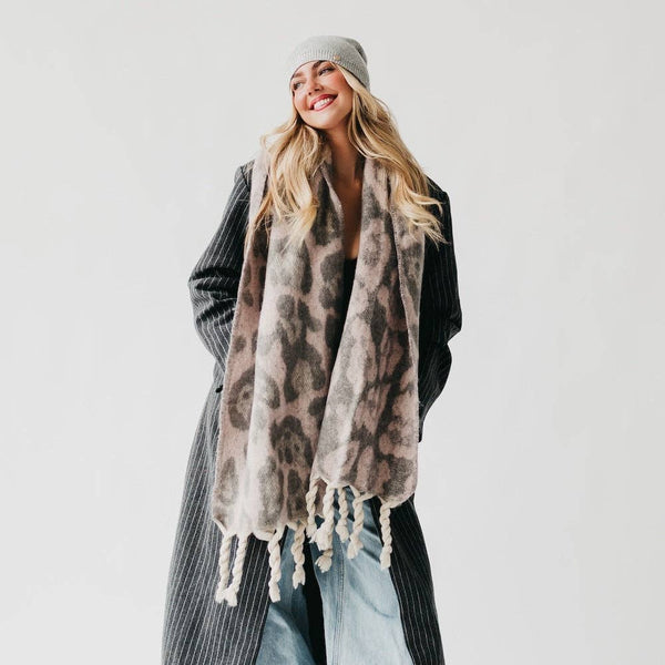 Priscilla Printed Scarf: Pink
