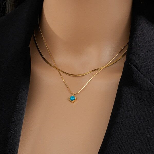 18K Gold Non-Tarnish Layered Necklace