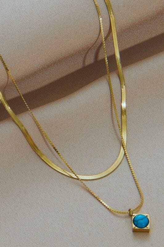 18K Gold Non-Tarnish Layered Necklace