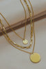 18K Gold Non-Tarnish Multi Layered Necklace