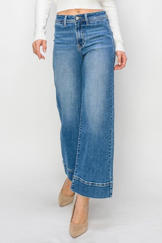 RISEN High Rise Ankle Wide Leg Jeans