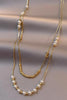 18K Gold Plated Layered Pearl Necklace