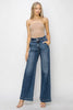 RISEN Medium Wash Wide Leg Trouser Jeans