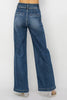 RISEN Medium Wash Wide Leg Trouser Jeans