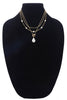 Double Layered Pearl Chain Link Necklace Set
