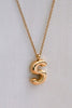 18K Non-Tarnish Bubble Initial Necklace