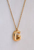 18K Non-Tarnish Bubble Initial Necklace