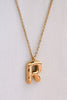 18K Non-Tarnish Bubble Initial Necklace