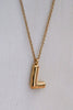 18K Non-Tarnish Bubble Initial Necklace